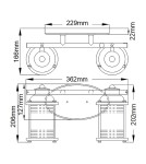 Quintiesse Kinkiet Ashland Bay - 2 źródła światła - Polerowany chrom IP44 Elstead Lighting QN-ASHLANDBAY2-PC-BATH