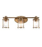 Bathroom wall lamps - Quintiesse Ashland Bay wall lamp - 3 light sources - Natural brass IP44 Elstead Lighting QN-ASHLANDBAY3-NBR-BATH - product 1