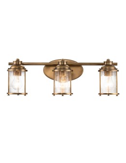 Quintiesse Kinkiet Ashland Bay - 3 źródła światła - Naturalny mosiądz IP44 Elstead Lighting QN-ASHLANDBAY3-NBR-BATH