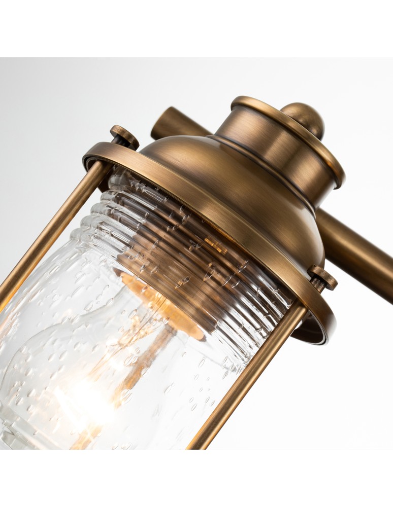 Bathroom wall lamps - Quintiesse Ashland Bay wall lamp - 3 light sources - Natural brass IP44 Elstead Lighting QN-ASHLANDBAY3-NBR-BATH - product kolory-swiatla.pl 3