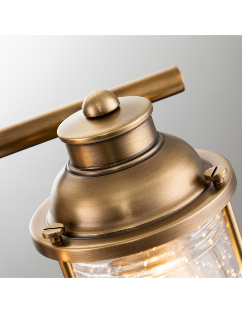 Bathroom wall lamps - Quintiesse Ashland Bay wall lamp - 3 light sources - Natural brass IP44 Elstead Lighting QN-ASHLANDBAY3-NBR-BATH - product kolory-swiatla.pl 4