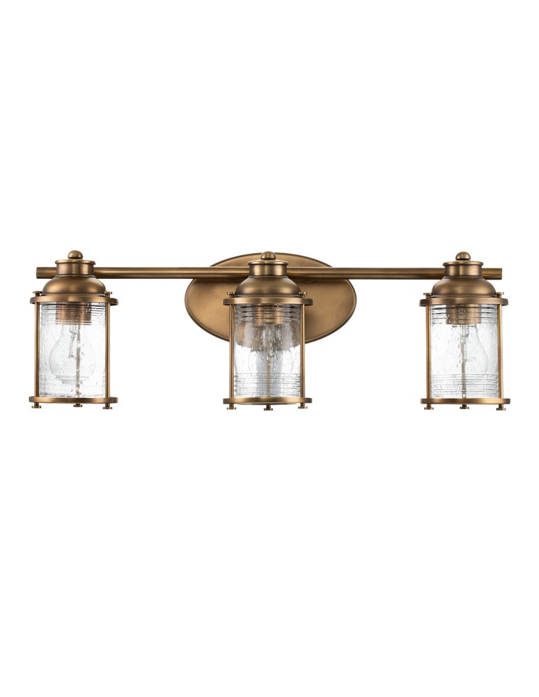 Bathroom wall lamps - Quintiesse Ashland Bay wall lamp - 3 light sources - Natural brass IP44 Elstead Lighting QN-ASHLANDBAY3-NBR-BATH - product kolory-swiatla.pl 5