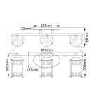 Bathroom wall lamps - Quintiesse Ashland Bay wall lamp - 3 light sources - Natural brass IP44 Elstead Lighting QN-ASHLANDBAY3-NBR-BATH - product 6
