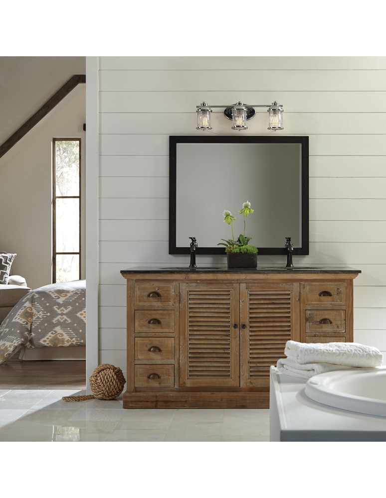 Quintiesse Kinkiet Ashland Bay - 3 źródła światła - Polerowany chrom IP44 Elstead Lighting QN-ASHLANDBAY3-PC-BATH