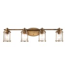 Bathroom wall lamps - Quintiesse Ashland Bay wall lamp - 4 light sources - Natural brass IP44 Elstead Lighting QN-ASHLANDBAY4-NBR-BATH - product 1
