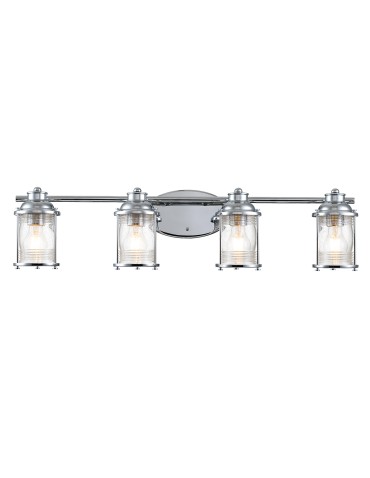 Quintiesse Ashland Bay wall lamp - 4 light sources - Polished chrome IP44 Elstead Lighting QN-ASHLANDBAY4-PC-BATH