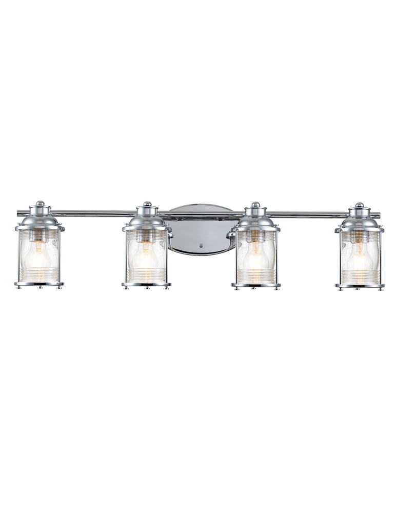 Bathroom wall lamps - Quintiesse Ashland Bay wall lamp - 4 light sources - Polished chrome IP44 Elstead Lighting QN-ASHLANDBAY4-PC-BATH - product kolory-swiatla.pl 1