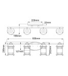 Bathroom wall lamps - Quintiesse Ashland Bay wall lamp - 4 light sources - Polished chrome IP44 Elstead Lighting QN-ASHLANDBAY4-PC-BATH - product 5