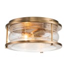 Classic ceiling lamps - Quintiesse Plafon Ashland Bay - 2 light sources - Natural brass IP44 Elstead Lighting QN-ASHLANDBAY-F-NBR-BATH - product 1