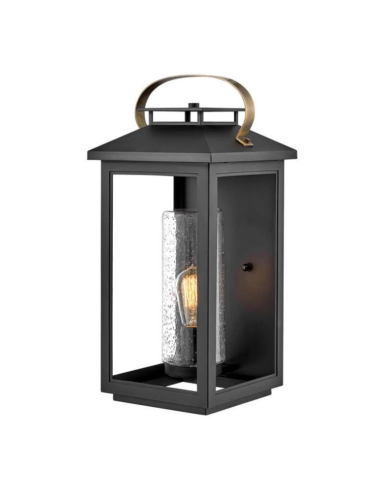 Outdoor wall lamps - Quintiesse Large wall lantern Atwater - 1 light source - Black IP44 Elstead Lighting QN-ATWATER-L-BK - product kolory-swiatla.pl 1