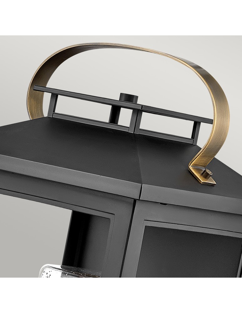 Quintiesse Duża latarnia naścienna Atwater - 1 źródło światła - Czarna IP44 Elstead Lighting QN-ATWATER-L-BK