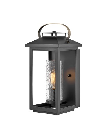 Quintiesse Średnia latarnia naścienna Atwater - 1 źródło światła - Czarna IP44 Elstead Lighting QN-ATWATER-M-BK