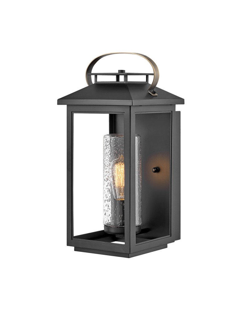 Quintiesse Średnia latarnia naścienna Atwater - 1 źródło światła - Czarna IP44 Elstead Lighting QN-ATWATER-M-BK