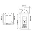 Quintiesse Średnia latarnia naścienna Atwater - 1 źródło światła - Czarna IP44 Elstead Lighting QN-ATWATER-M-BK