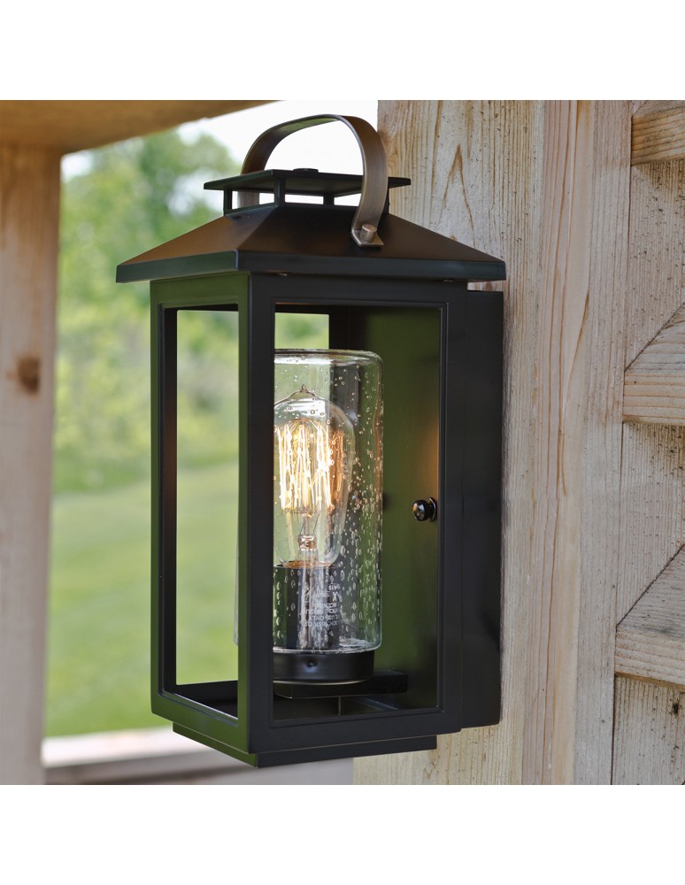 Quintiesse Mała latarnia naścienna Atwater - 1 źródło światła - Czarna IP44 Elstead Lighting QN-ATWATER-S-BK