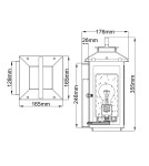 Outdoor wall lamps - Quintiesse Small wall lantern Atwater - 1 light source - Black IP44 Elstead Lighting QN-ATWATER-S-BK - product 6