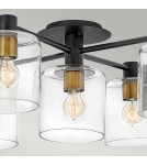 Ceiling lamps - Quintiesse Axel semi-flame - 5 light sources - Black / Old brass Elstead Lighting QN-AXEL5-BK - product 2
