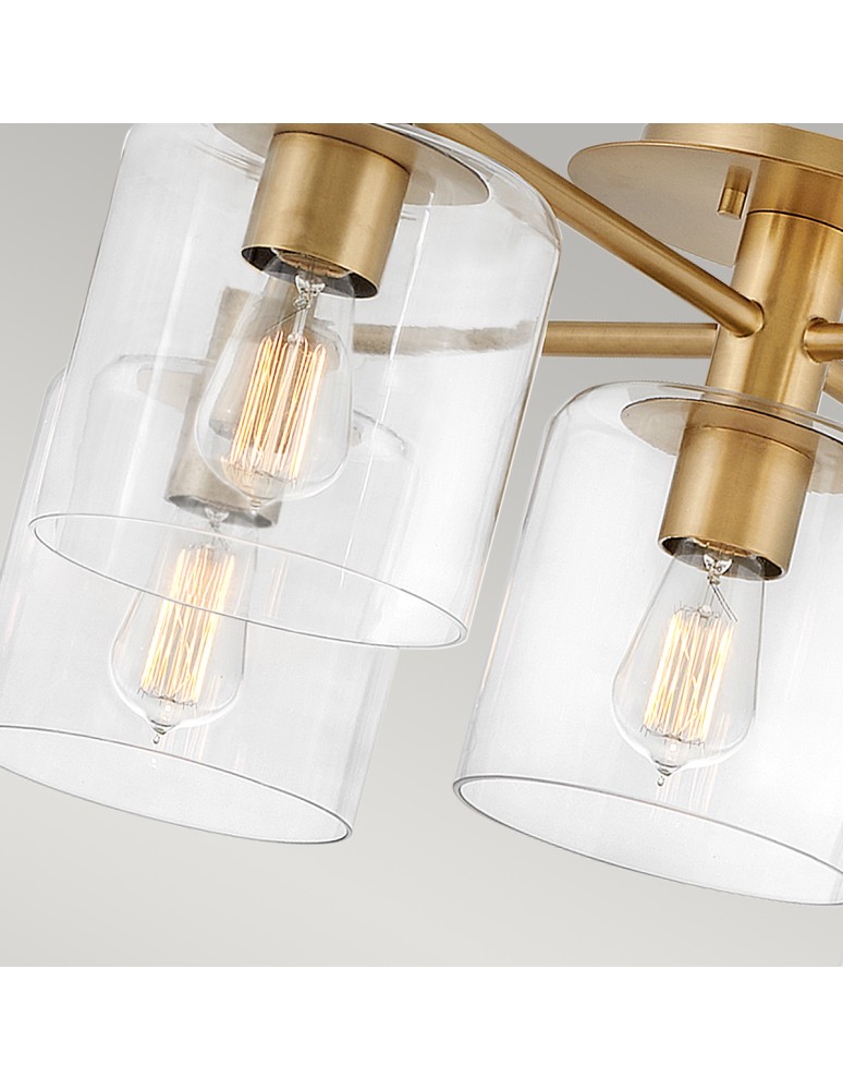 Quintiesse Półplafon Axel - 5 źródeł światła - Stary mosiądz Elstead Lighting QN-AXEL5-HB