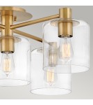 Ceiling lamps - Quintiesse Axel semi-plophone - 5 light sources - Old brass Elstead Lighting QN-AXEL5-HB - product 4
