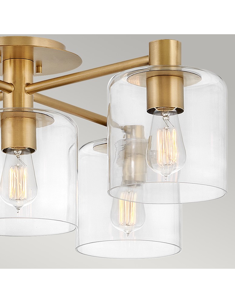 Quintiesse Półplafon Axel - 5 źródeł światła - Stary mosiądz Elstead Lighting QN-AXEL5-HB