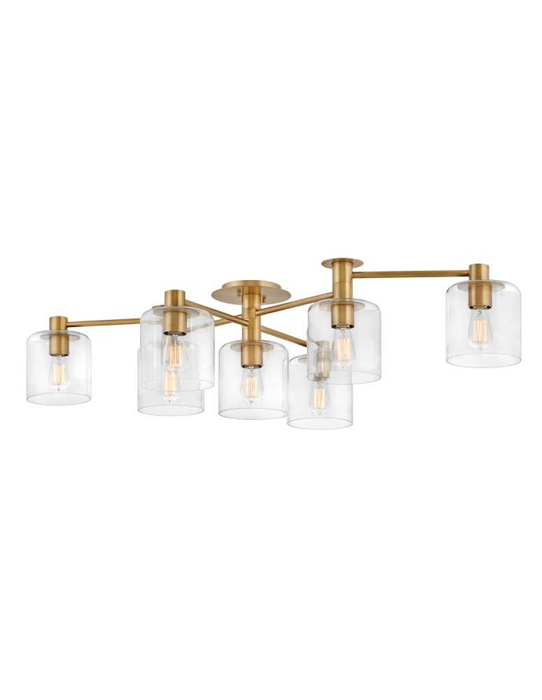 Quintiesse Półplafon Axel - 7 źródeł światła - Stary mosiądz Elstead Lighting QN-AXEL7-HB