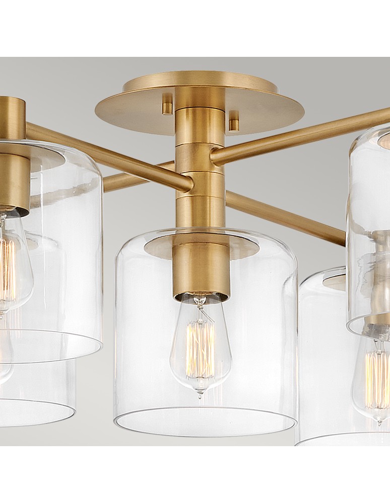 Ceiling lamps - Quintiesse Axel semi-plophone - 7 light sources - Old brass Elstead Lighting QN-AXEL7-HB - product kolory-swiatla.pl 2