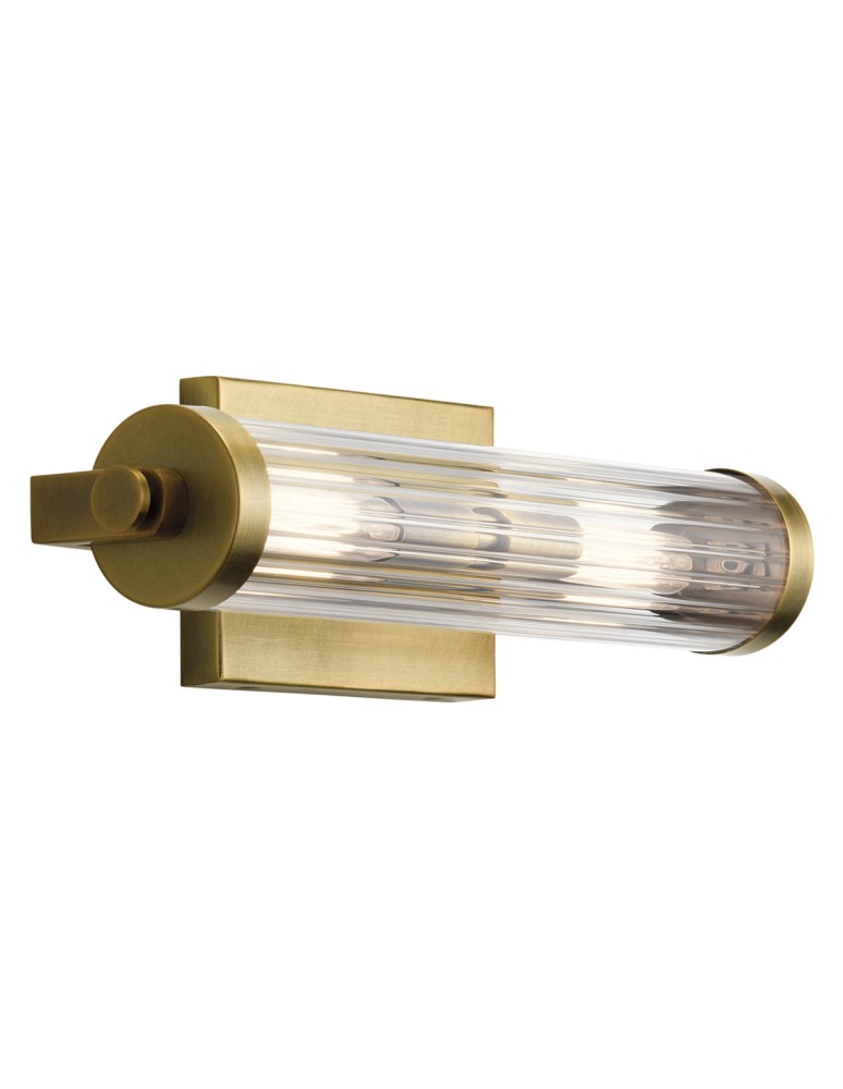 Bathroom wall lamps - Quintiesse Azores wall lamp - 2 light sources - Natural brass IP44 Elstead Lighting QN-AZORES2-NBR - product kolory-swiatla.pl 1