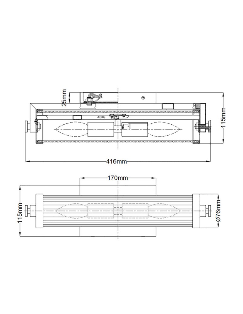 Quintiesse Kinkiet Azores - 2 źródła światła - Polerowany chrom IP44 Elstead Lighting QN-AZORES2-PC