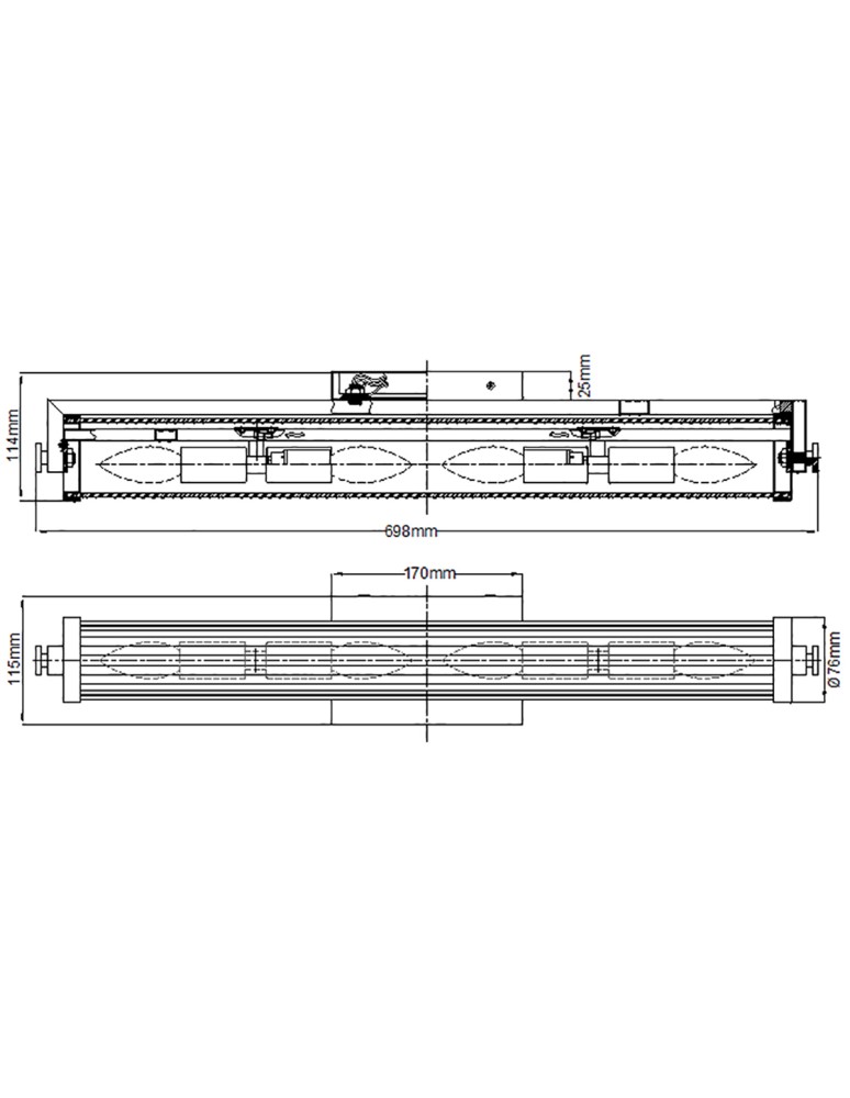 Quintiesse Kinkiet Azores - 4 źródła światła - Polerowany chrom IP44 Elstead Lighting QN-AZORES4-PC