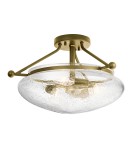 Classic ceiling lamps - Quintiesse Belle semi-flame - 3 light sources - Brushed natural brass Elstead Lighting QN-BELLE-SF-BNB - product 1