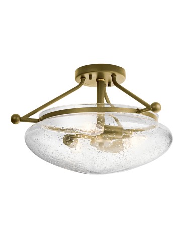 Quintiesse Belle semi-flame - 3 light sources - Brushed natural brass Elstead Lighting QN-BELLE-SF-BNB