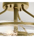 Classic ceiling lamps - Quintiesse Belle semi-flame - 3 light sources - Brushed natural brass Elstead Lighting QN-BELLE-SF-BNB - product 2