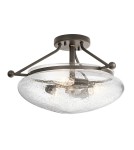 Classic ceiling lamps - Quintiesse Belle semi-flame - 3 light sources - Old Bronze Elstead Lighting QN-BELLE-SF-OZ - product 1