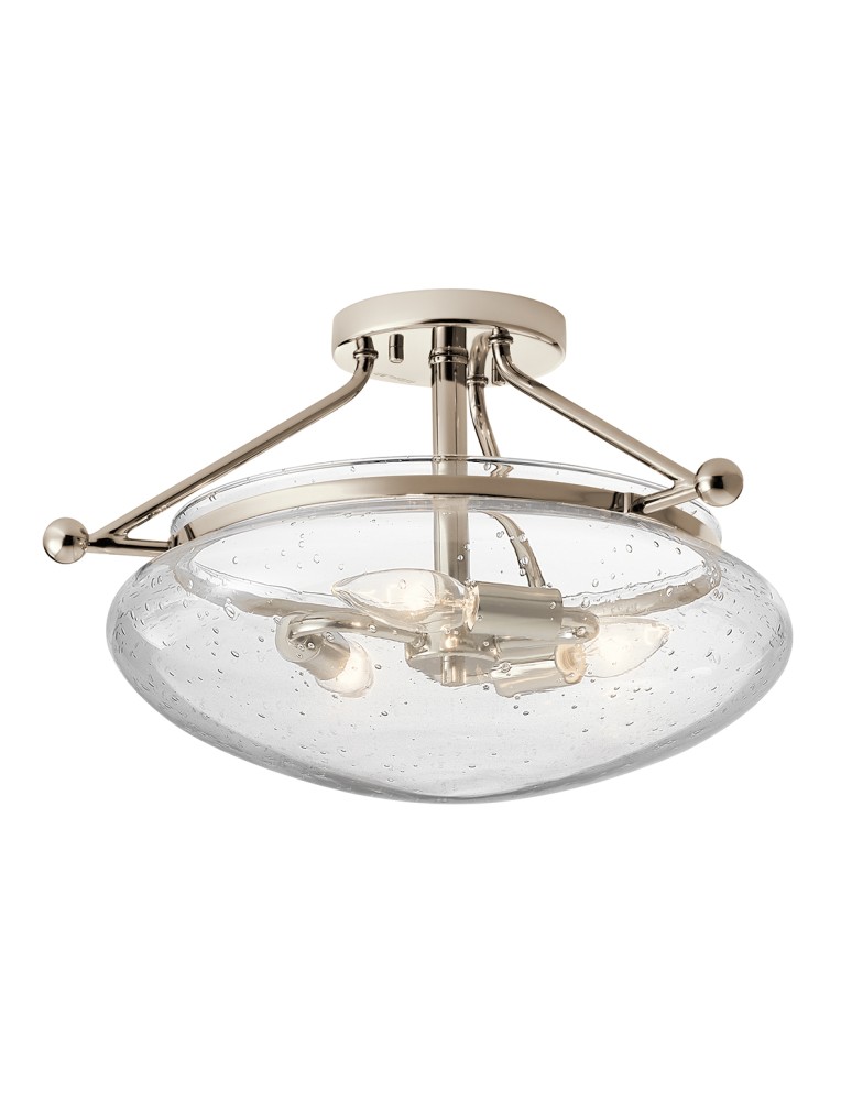 Classic ceiling lamps - Quintiesse Belle semi-flame - 3 light sources - Polished Nickel Elstead Lighting QN-BELLE-SF-PN - product kolory-swiatla.pl 1