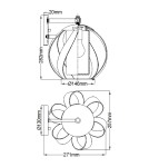 Outdoor wall lamps - Quintiesse Blacksmith wall lantern - 1 light source IP44 Elstead Lighting QN-BLACKSMITH1-OBK - product 6