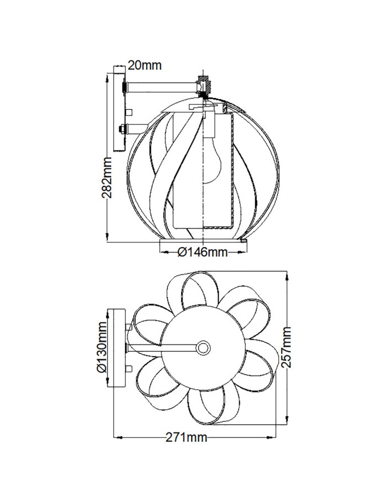 Outdoor wall lamps - Quintiesse Blacksmith wall lantern - 1 light source IP44 Elstead Lighting QN-BLACKSMITH1-OBK - product kolory-swiatla.pl 6