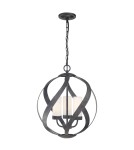 Outdoor pendant lamps - Quintiesse Blacksmith pendant lantern - 3 light sources IP44 Elstead Lighting QN-BLACKSMITH-3P-OBK - product 1