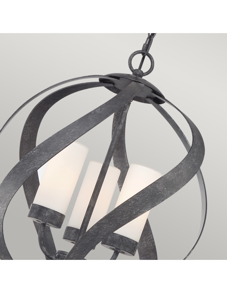 Quintiesse Latarnia wisząca Blacksmith - 3 źródła światła IP44 Elstead Lighting QN-BLACKSMITH-3P-OBK