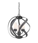 Outdoor pendant lamps - Quintiesse Blacksmith pendant lantern - 3 light sources IP44 Elstead Lighting QN-BLACKSMITH-3P-OBK - product 7