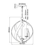 Outdoor pendant lamps - Quintiesse Blacksmith pendant lantern - 3 light sources IP44 Elstead Lighting QN-BLACKSMITH-3P-OBK - product 9