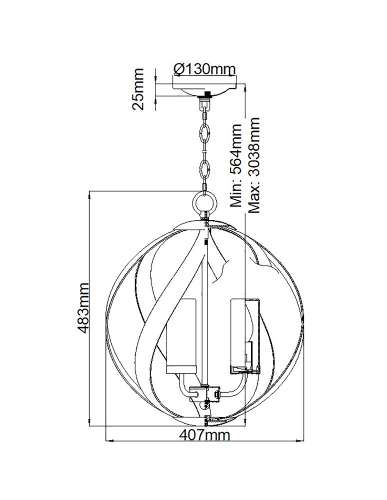 Outdoor pendant lamps - Quintiesse Blacksmith pendant lantern - 3 light sources IP44 Elstead Lighting QN-BLACKSMITH-3P-OBK - product kolory-swiatla.pl 9