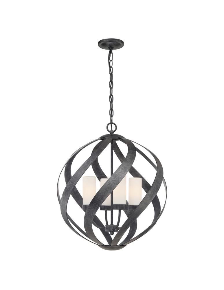 Quintiesse Latarnia wisząca Blacksmith - 4 źródła światła IP44 Elstead Lighting QN-BLACKSMITH-4P-OBK