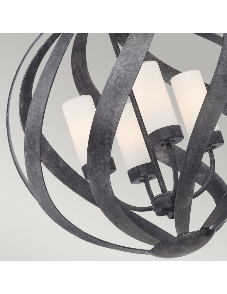 Outdoor pendant lamps - Quintiesse Blacksmith pendant lantern - 4 light sources IP44 Elstead Lighting QN-BLACKSMITH-4P-OBK - product kolory-swiatla.pl 3