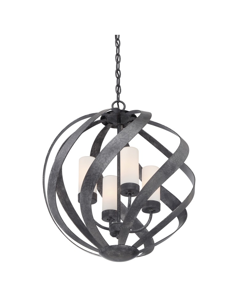 Quintiesse Latarnia wisząca Blacksmith - 4 źródła światła IP44 Elstead Lighting QN-BLACKSMITH-4P-OBK