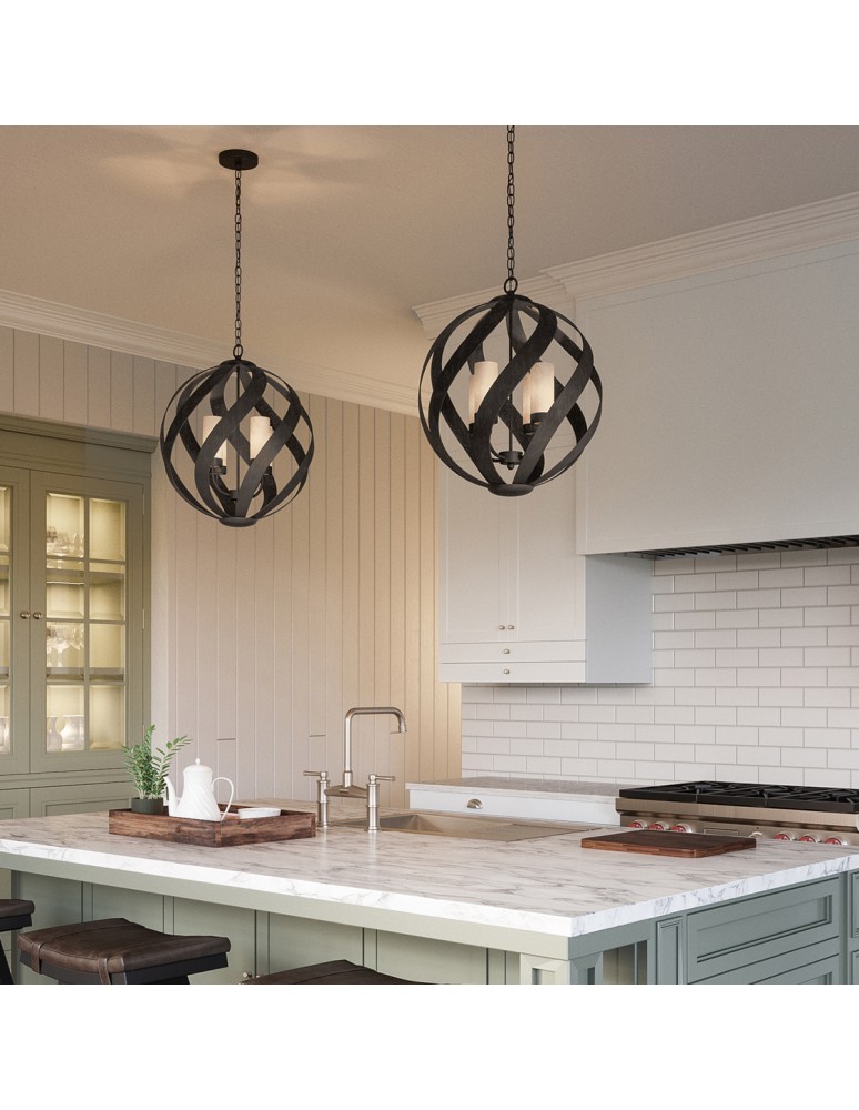 Outdoor pendant lamps - Quintiesse Blacksmith pendant lantern - 4 light sources IP44 Elstead Lighting QN-BLACKSMITH-4P-OBK - product kolory-swiatla.pl 7