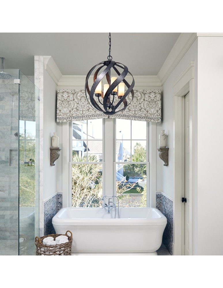 Outdoor pendant lamps - Quintiesse Blacksmith pendant lantern - 4 light sources IP44 Elstead Lighting QN-BLACKSMITH-4P-OBK - product kolory-swiatla.pl 9