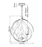 Outdoor pendant lamps - Quintiesse Blacksmith pendant lantern - 4 light sources IP44 Elstead Lighting QN-BLACKSMITH-4P-OBK - product 10