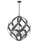 Outdoor pendant lamps - Quintiesse Blacksmith pendant lantern - 5 light sources IP44 Elstead Lighting QN-BLACKSMITH-5P-OBK - product 1