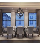 Outdoor pendant lamps - Quintiesse Blacksmith pendant lantern - 5 light sources IP44 Elstead Lighting QN-BLACKSMITH-5P-OBK - product 4