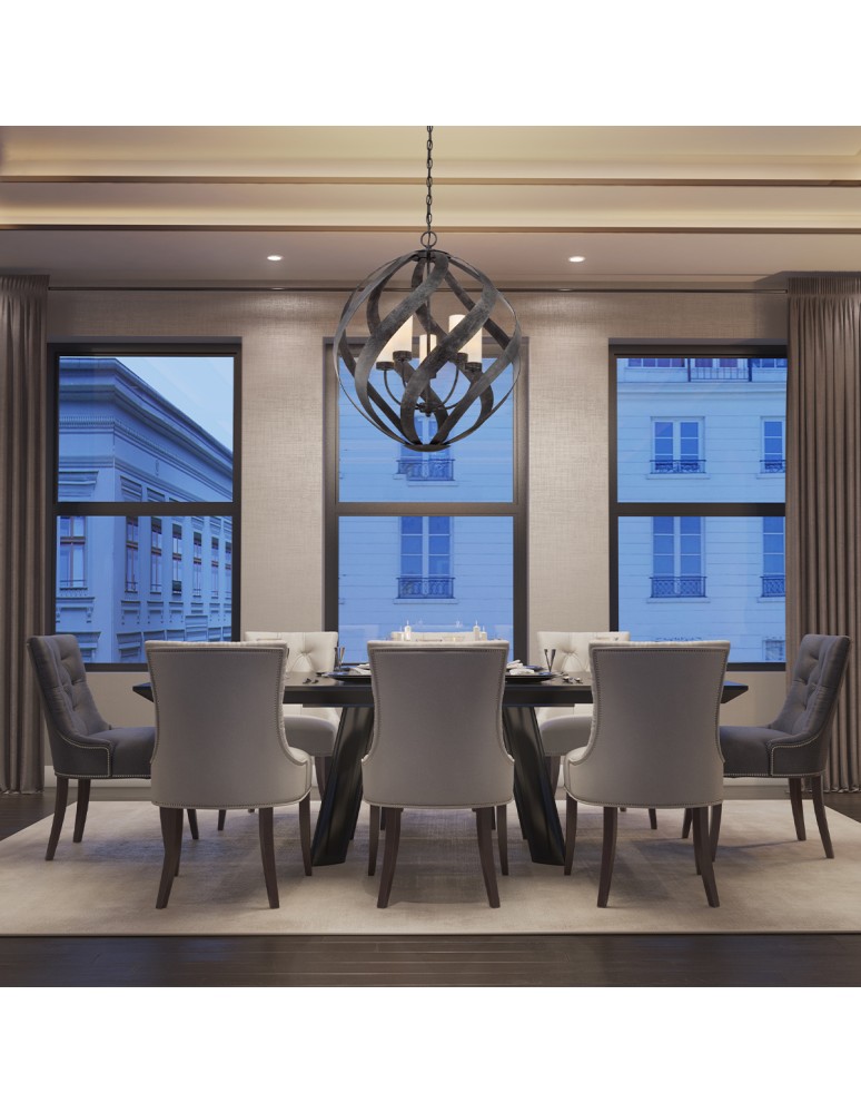 Quintiesse Blacksmith pendant lantern - 5 light sources IP44 Elstead Lighting QN-BLACKSMITH-5P-OBK